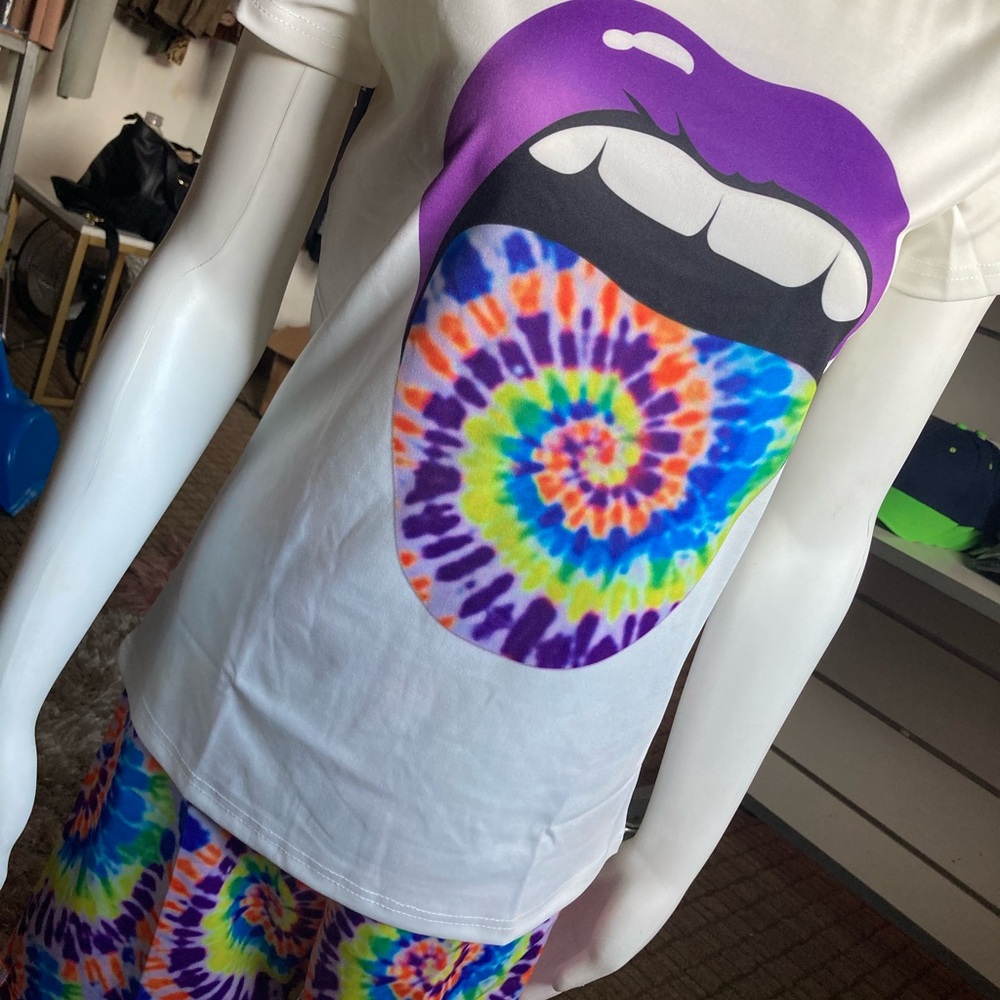 Colorful Tie-Dye Graphic T-Shirt